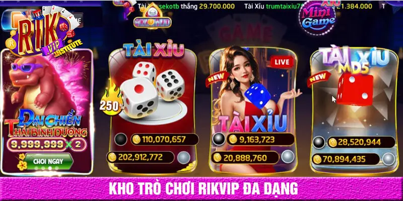 Kho trò chơi đa dạng của cổng game rikvip