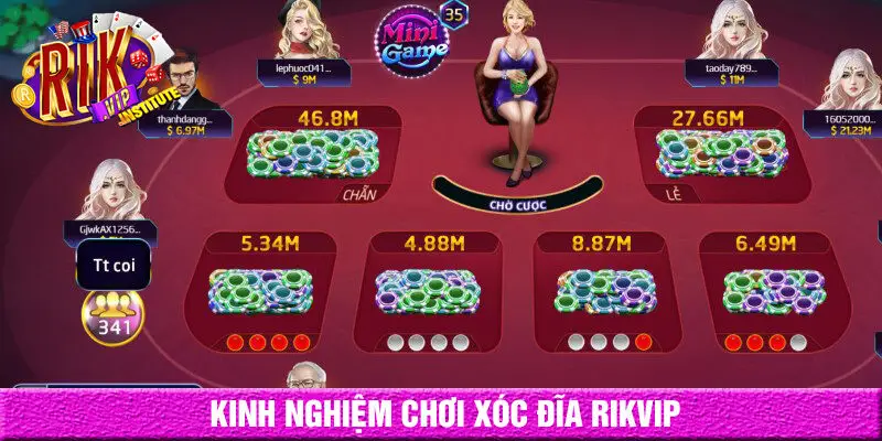 Kinh nghiệm chơi xóc đĩa rikvip